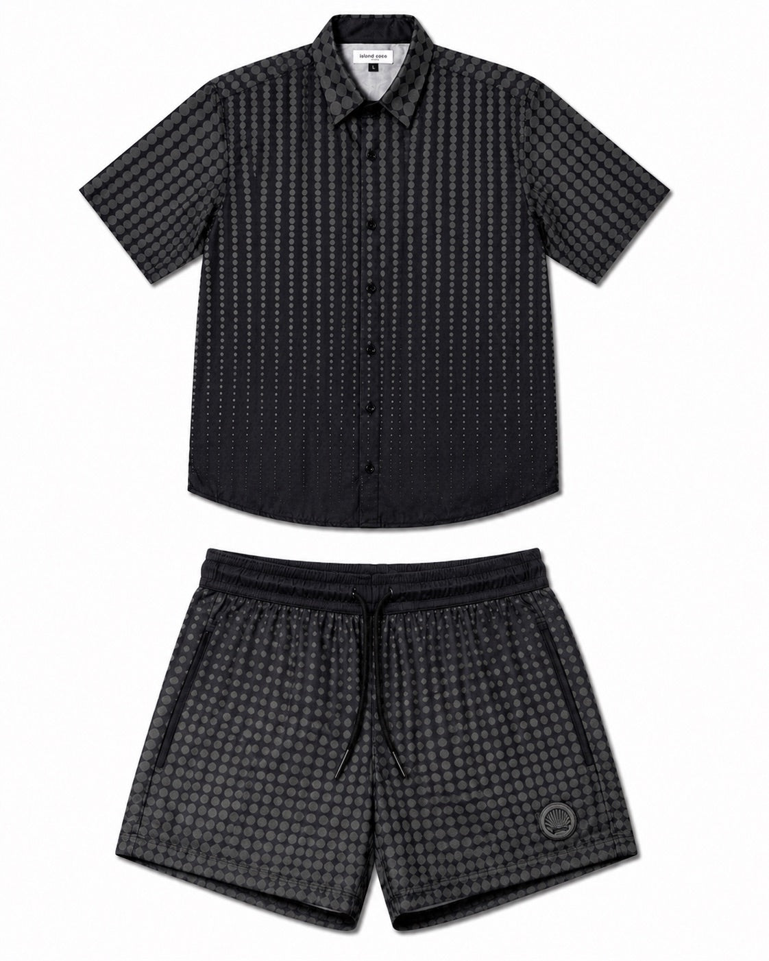 Coordinato poins degrade nero island coco