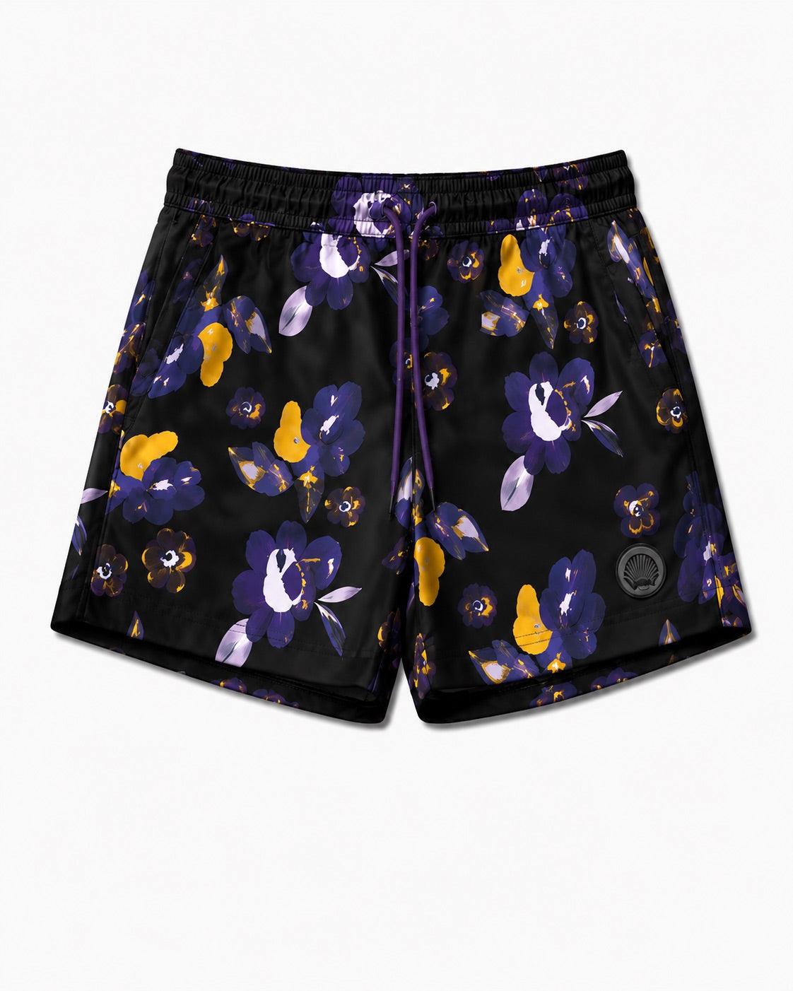 Coordinato mare floreale nero viola Island Coco
