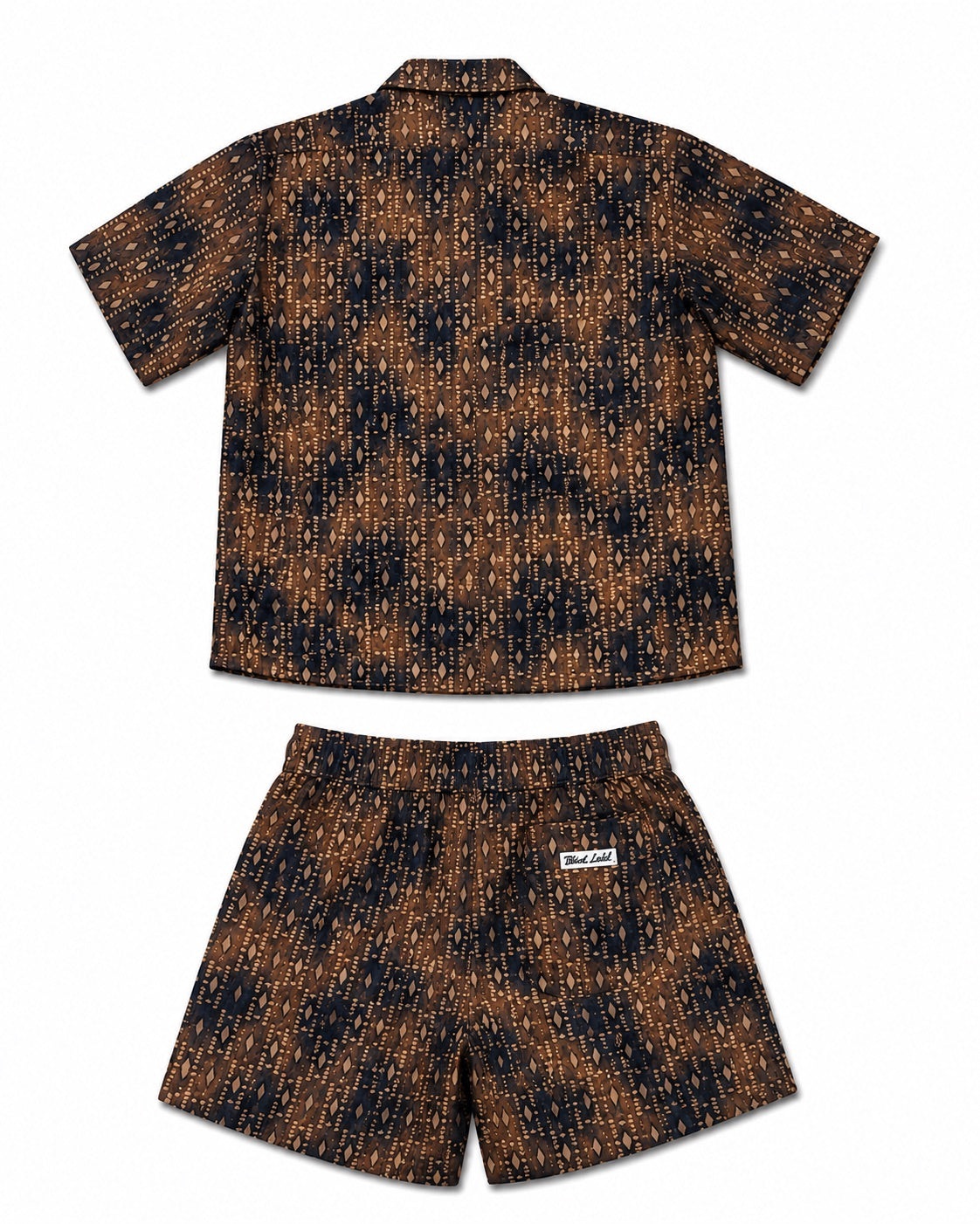 Coordinato Mare Marrone Fantasia Geometrica Black label