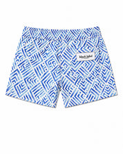 Coordinato mare geometrico  azzurro black label
