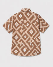 Coordinato  mare Fantasia Geometrica Beige e Cammello Black label