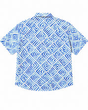 Coordinato mare geometrico  azzurro black label