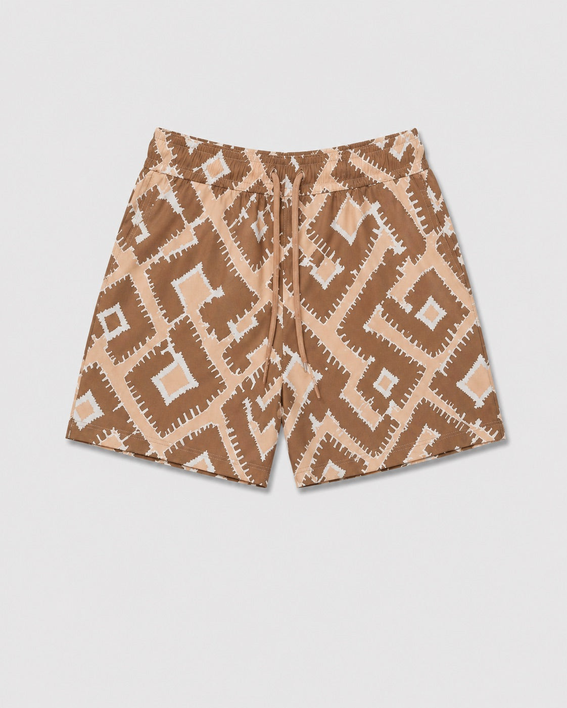 Coordinato  mare Fantasia Geometrica Beige e Cammello Black label