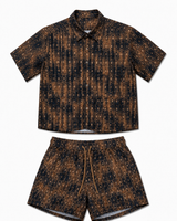 Coordinato Mare Marrone Fantasia Geometrica Black label