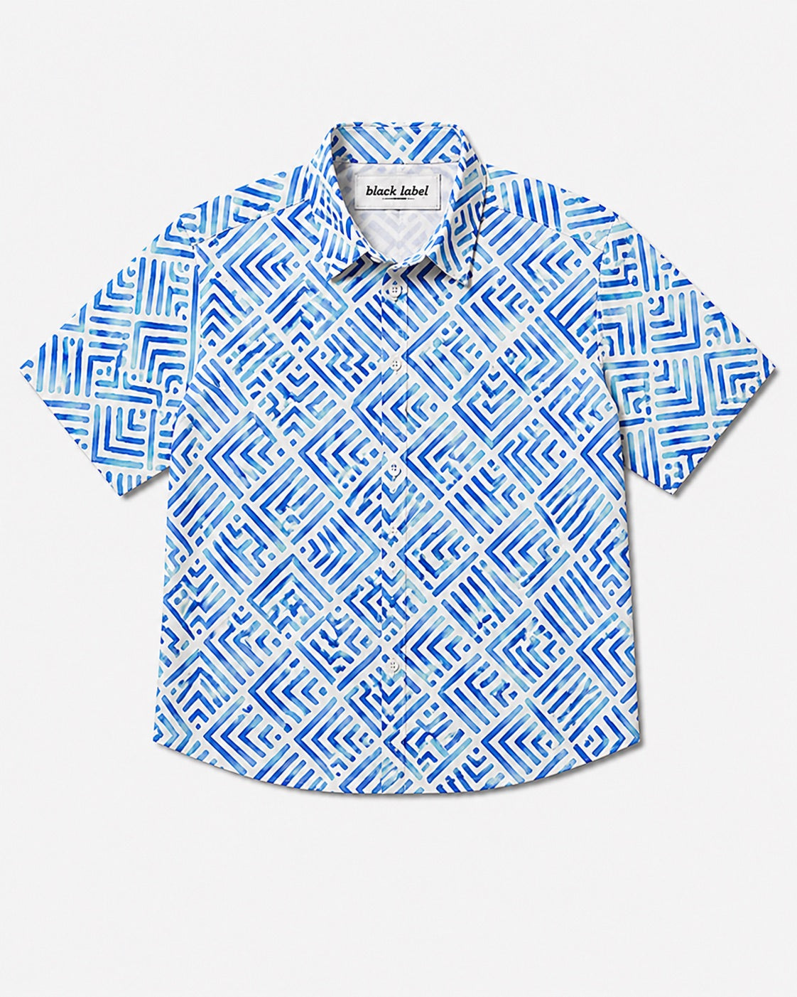 Coordinato mare geometrico  azzurro black label