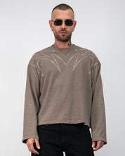 T-shirt long sleeve strass