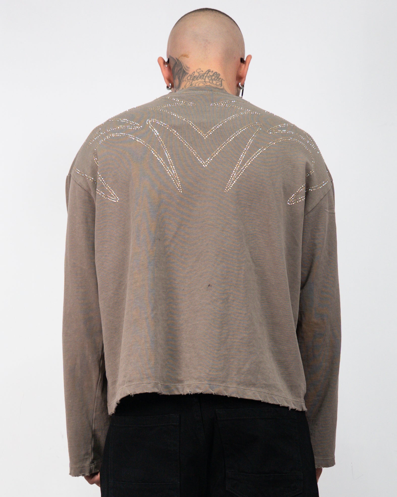 T-shirt long sleeve strass