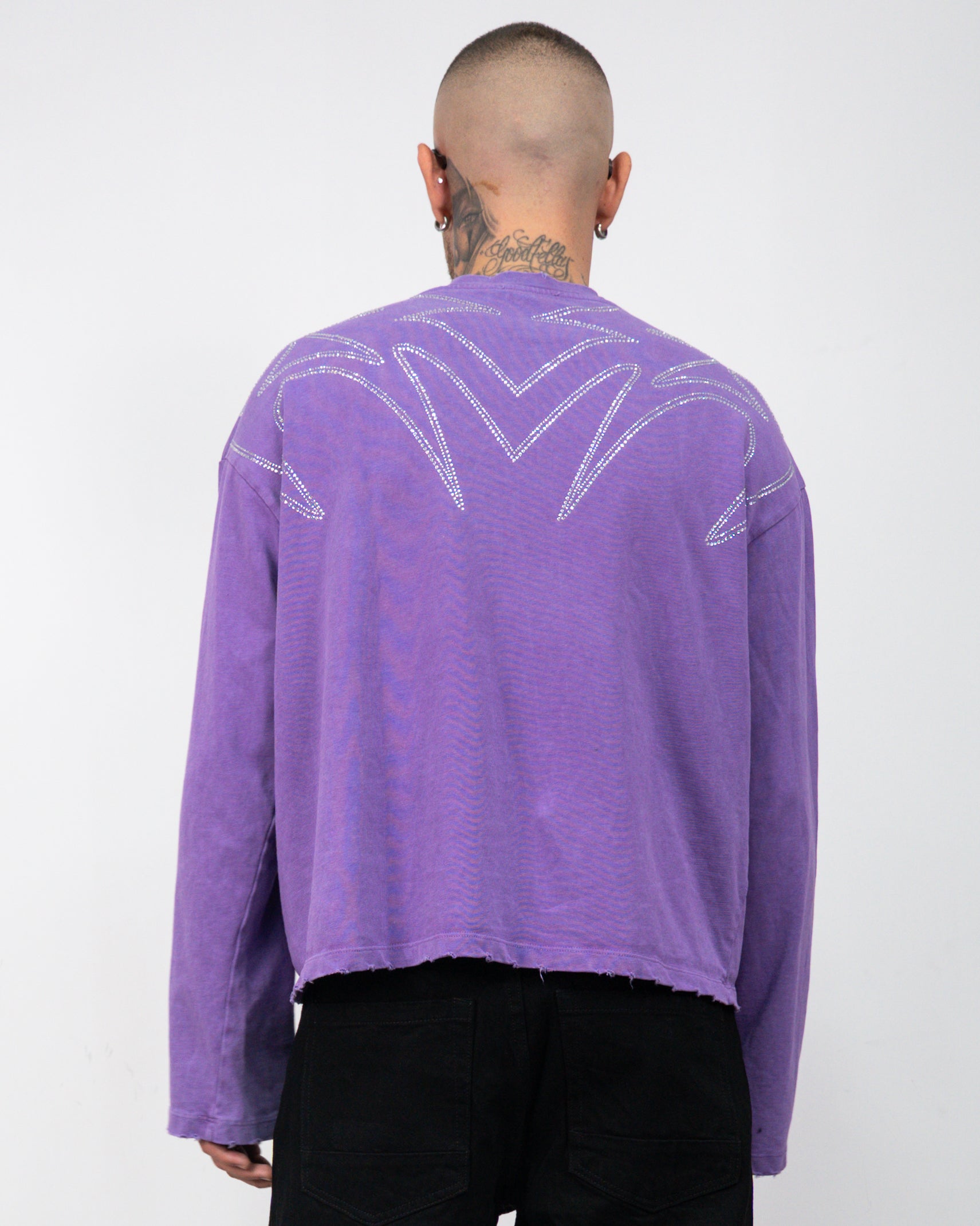 T-shirt long sleeve strass