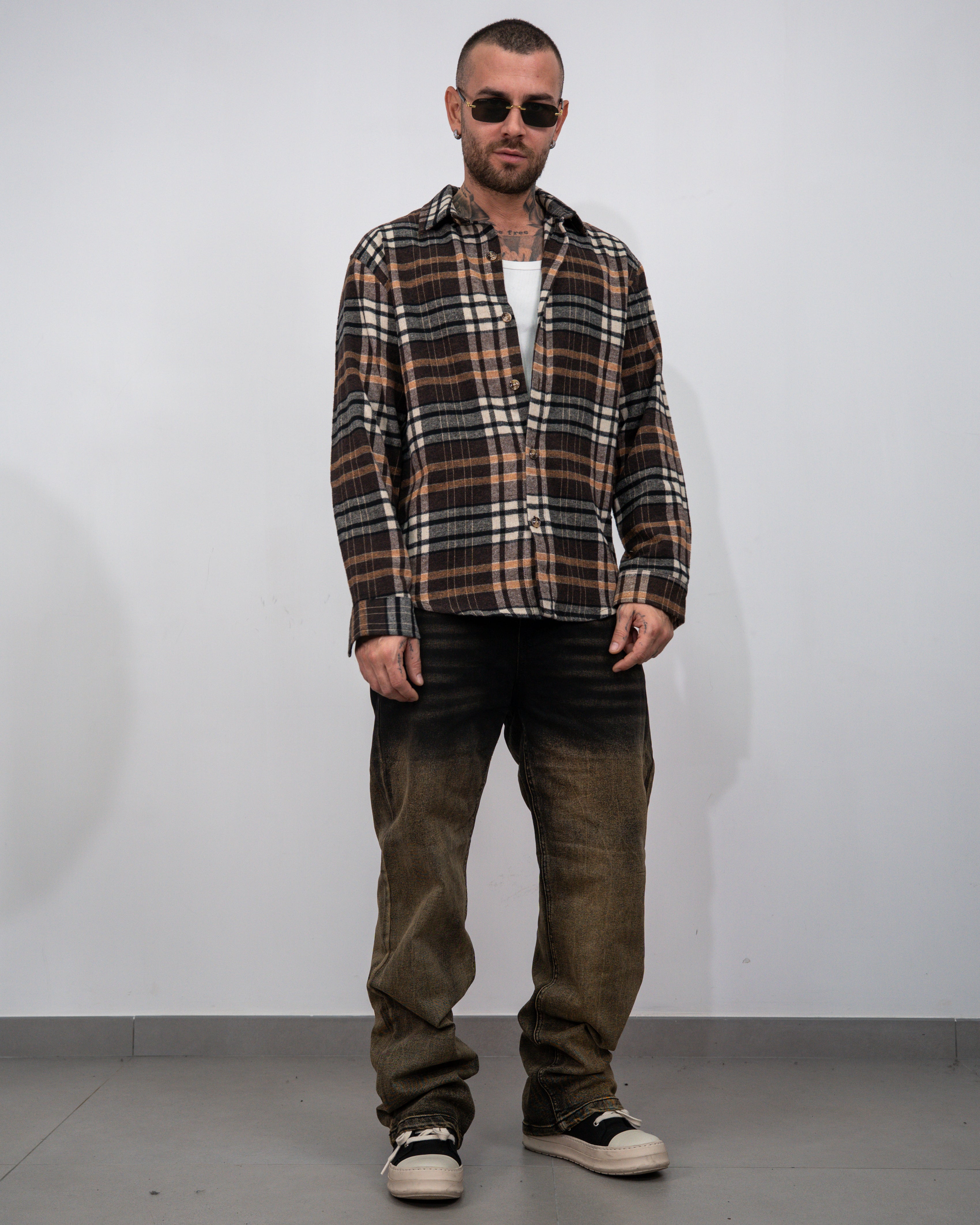 Camicia quadri bicolor