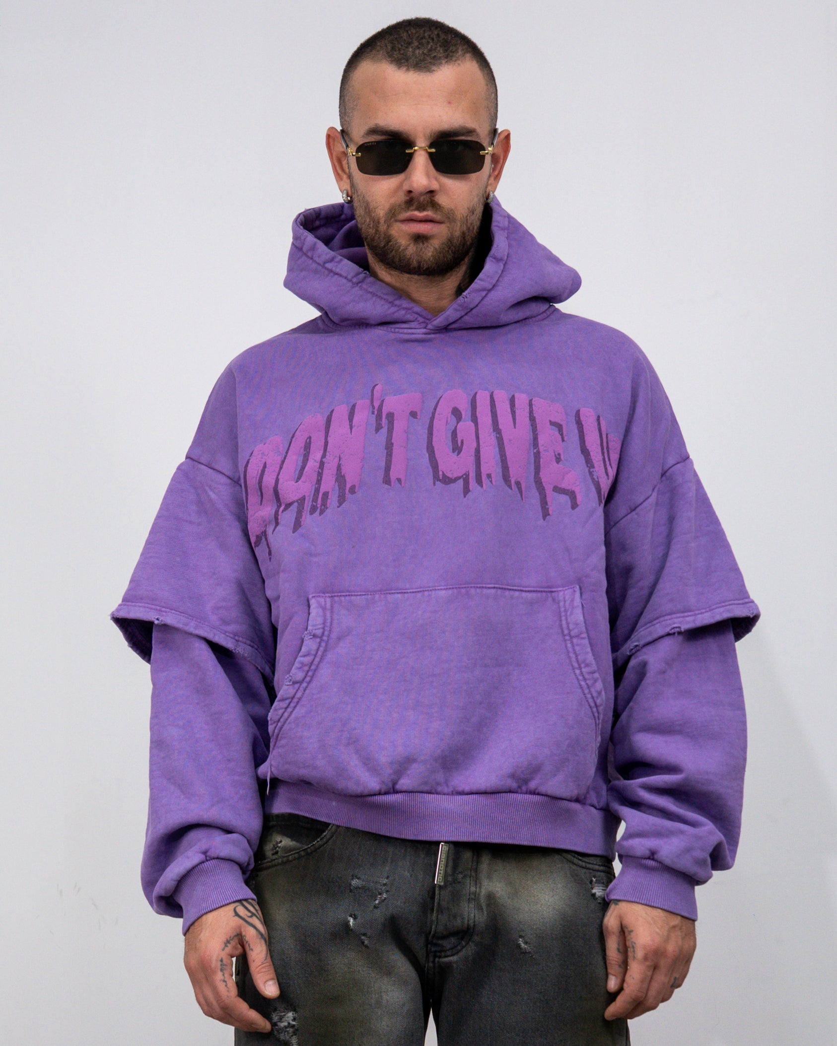 Hoodie double sleeve LV