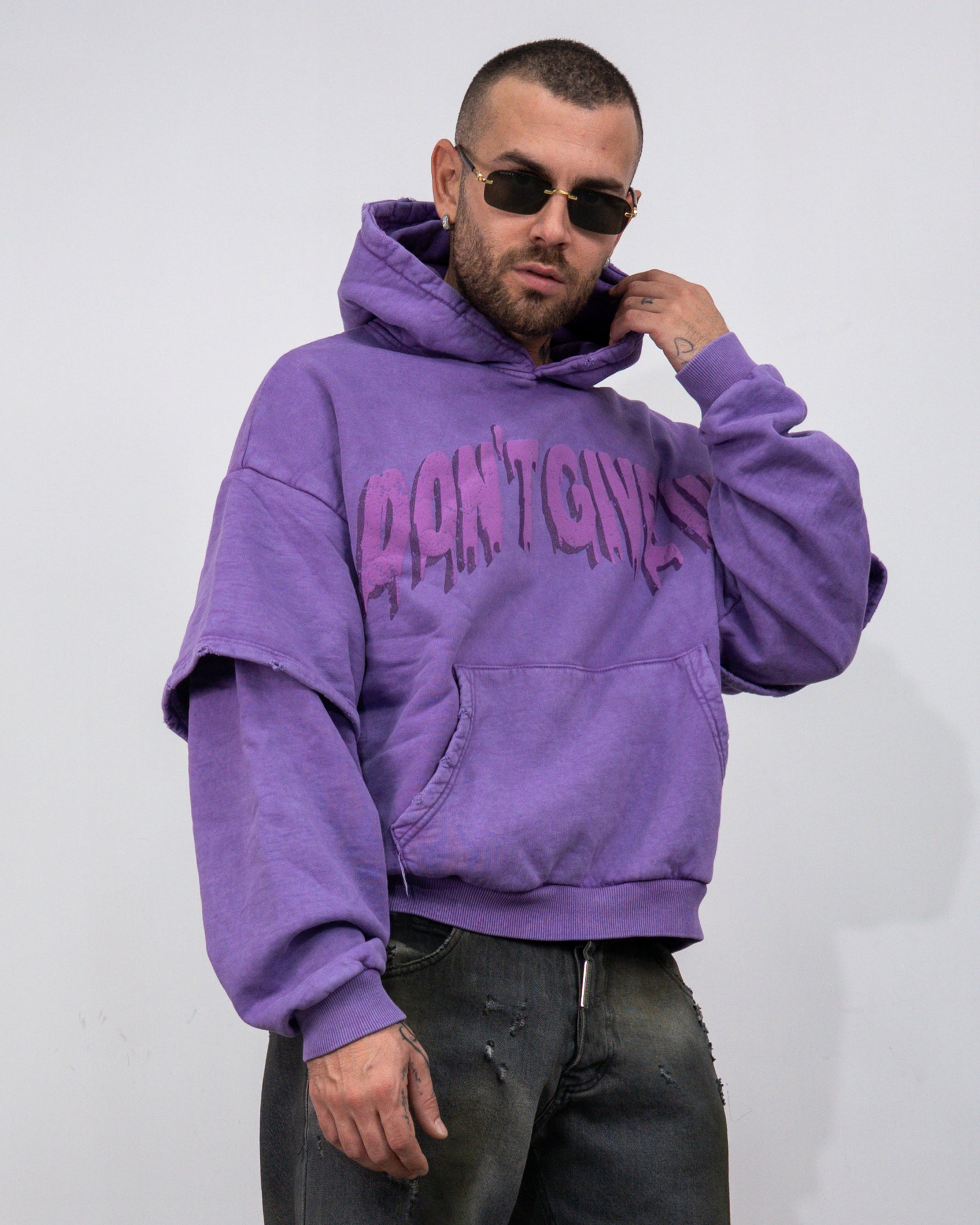 Hoodie double sleeve LV