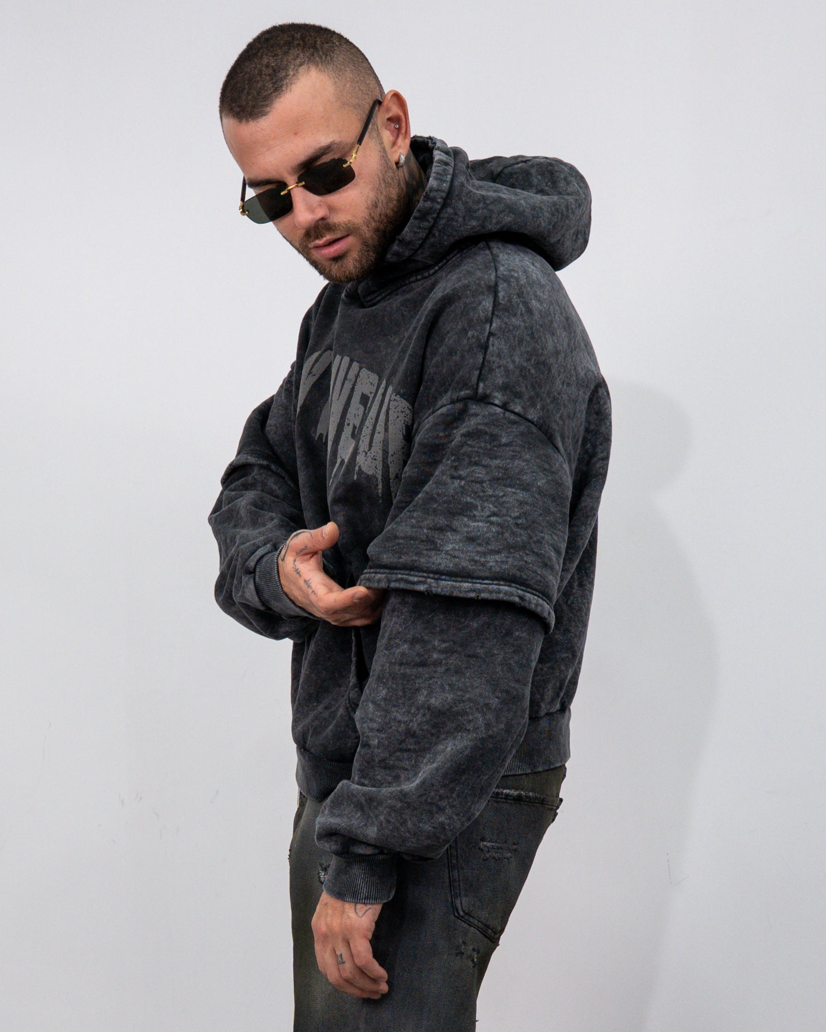 Hoodie double sleeve LV