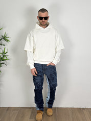 Felpa boxy double