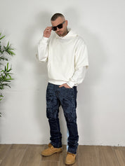 Felpa boxy double