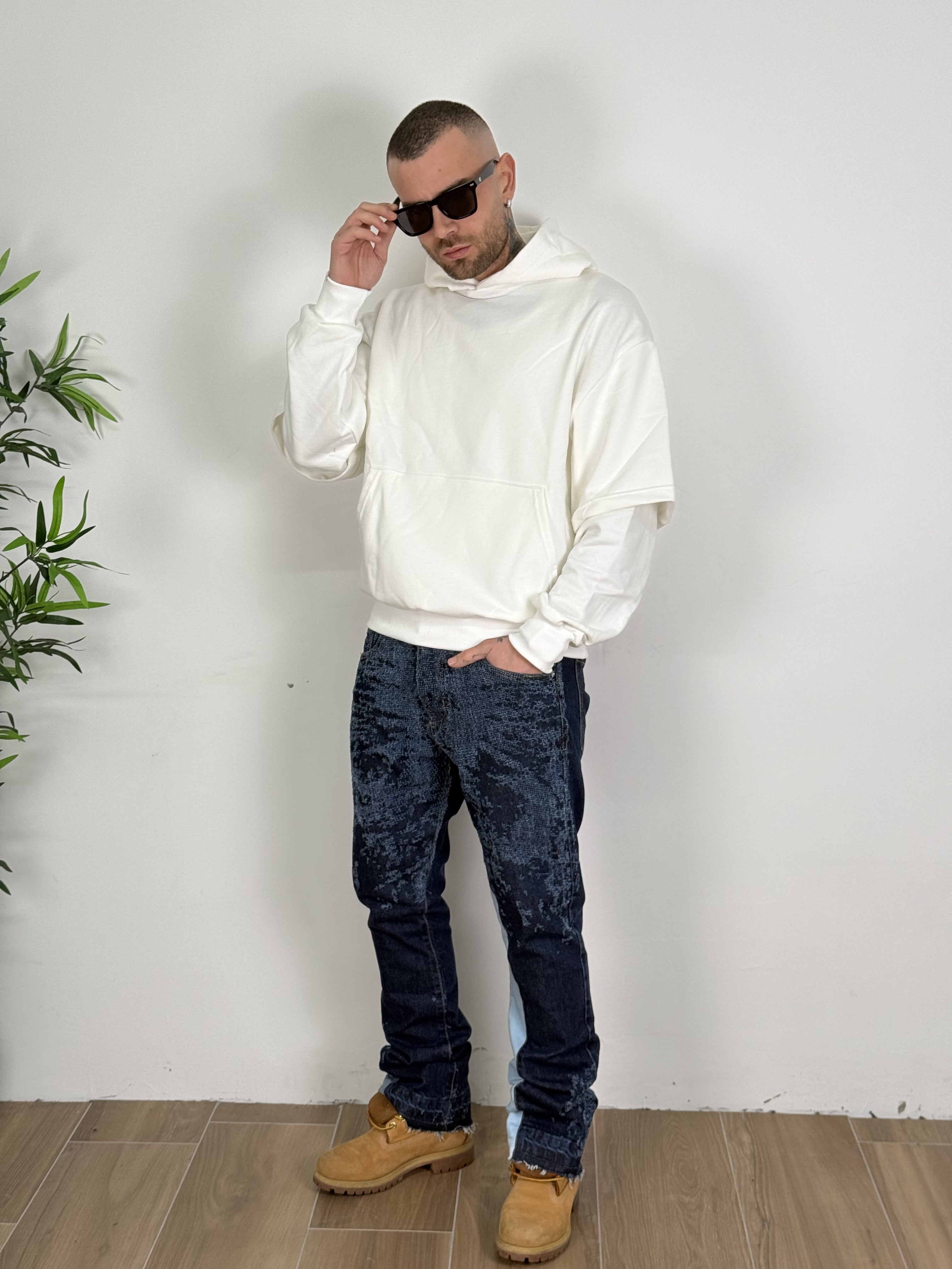 Felpa boxy double