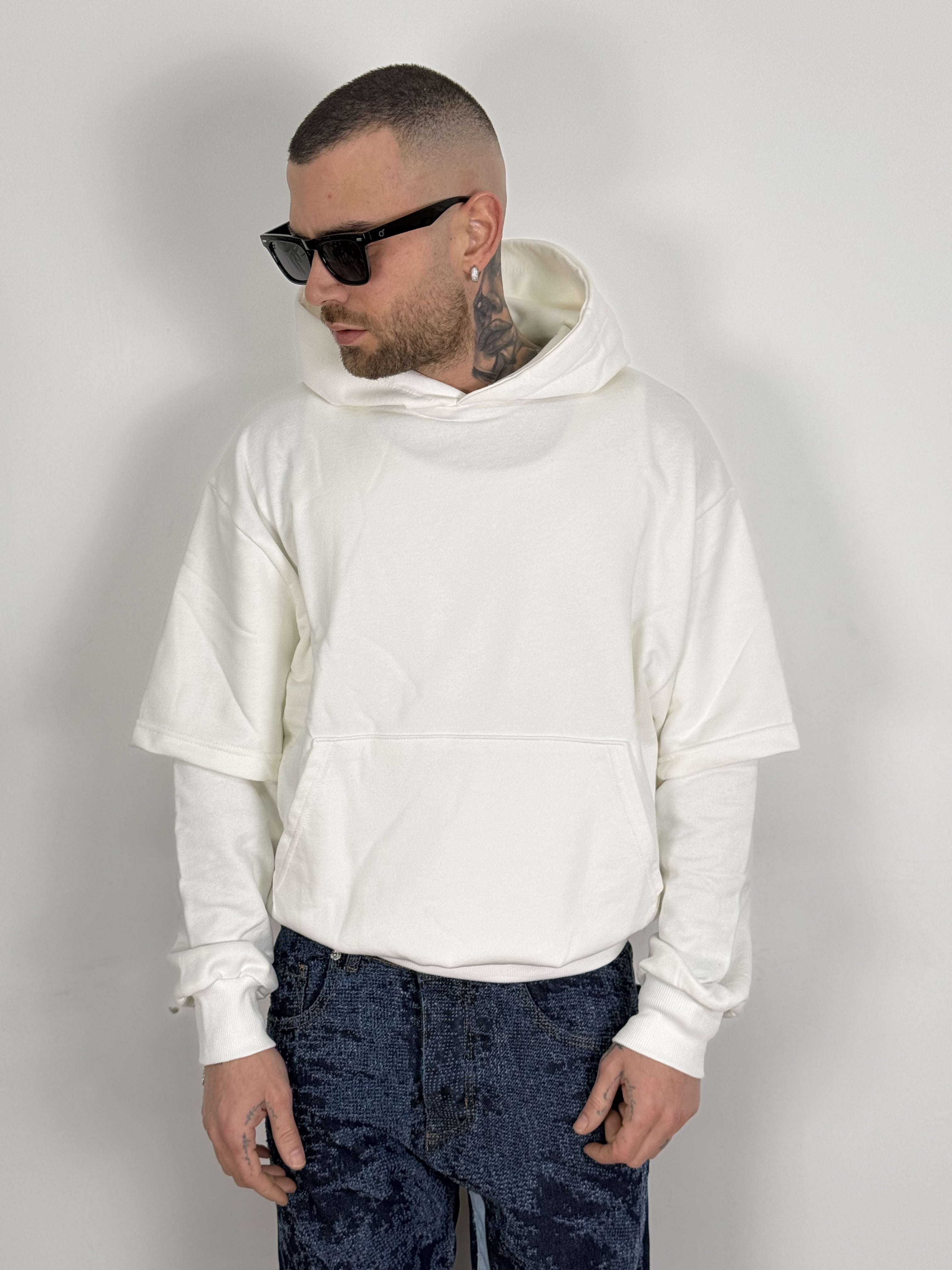 Felpa boxy double