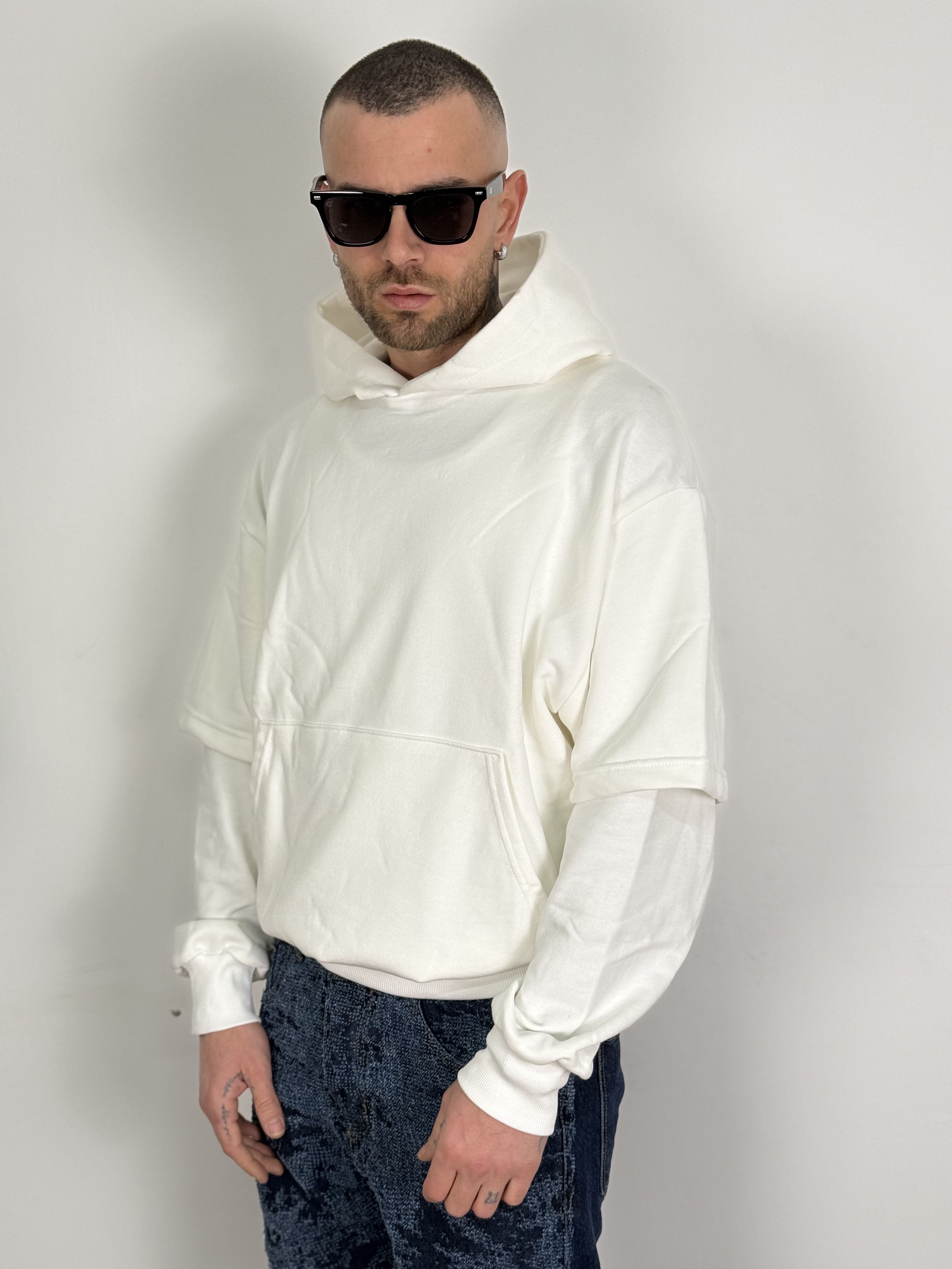 Felpa boxy double