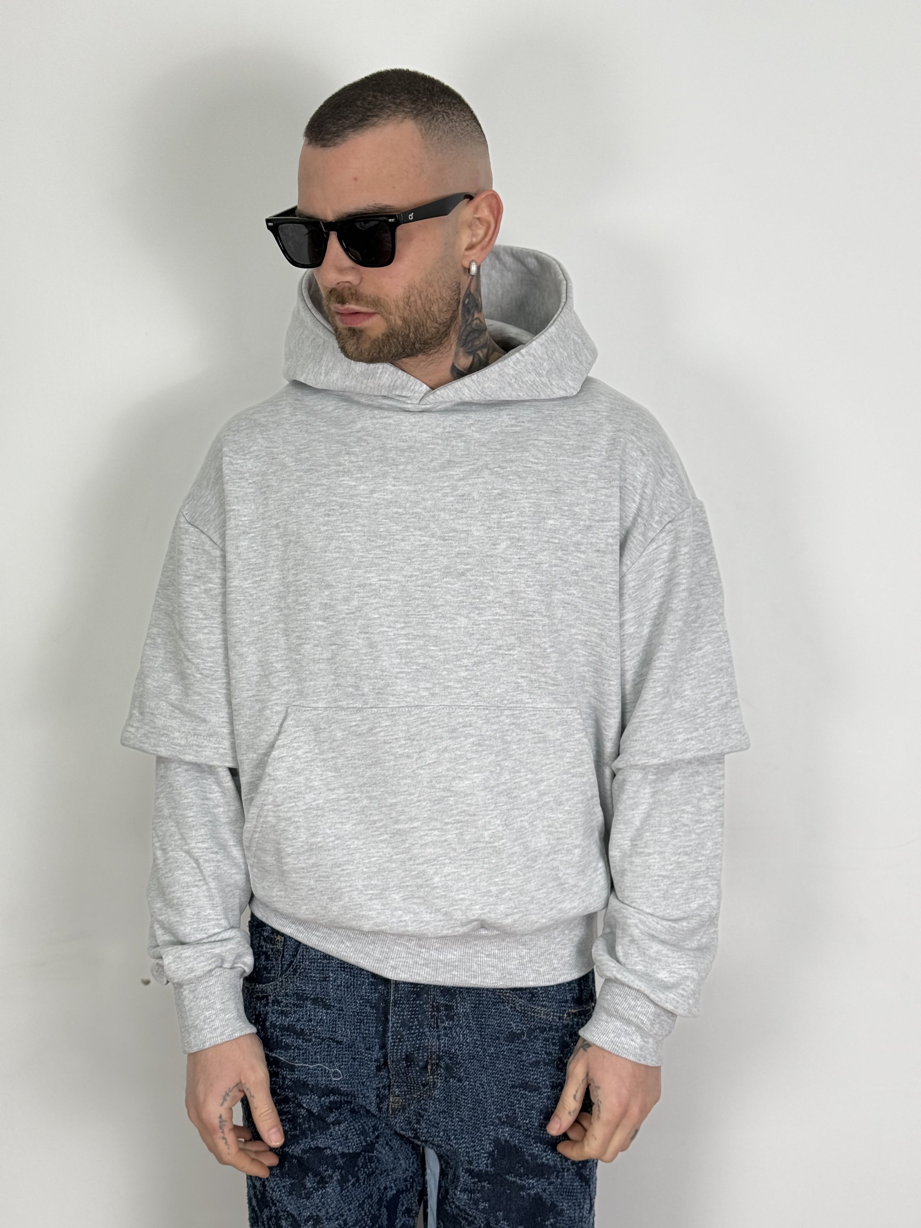 Felpa boxy double