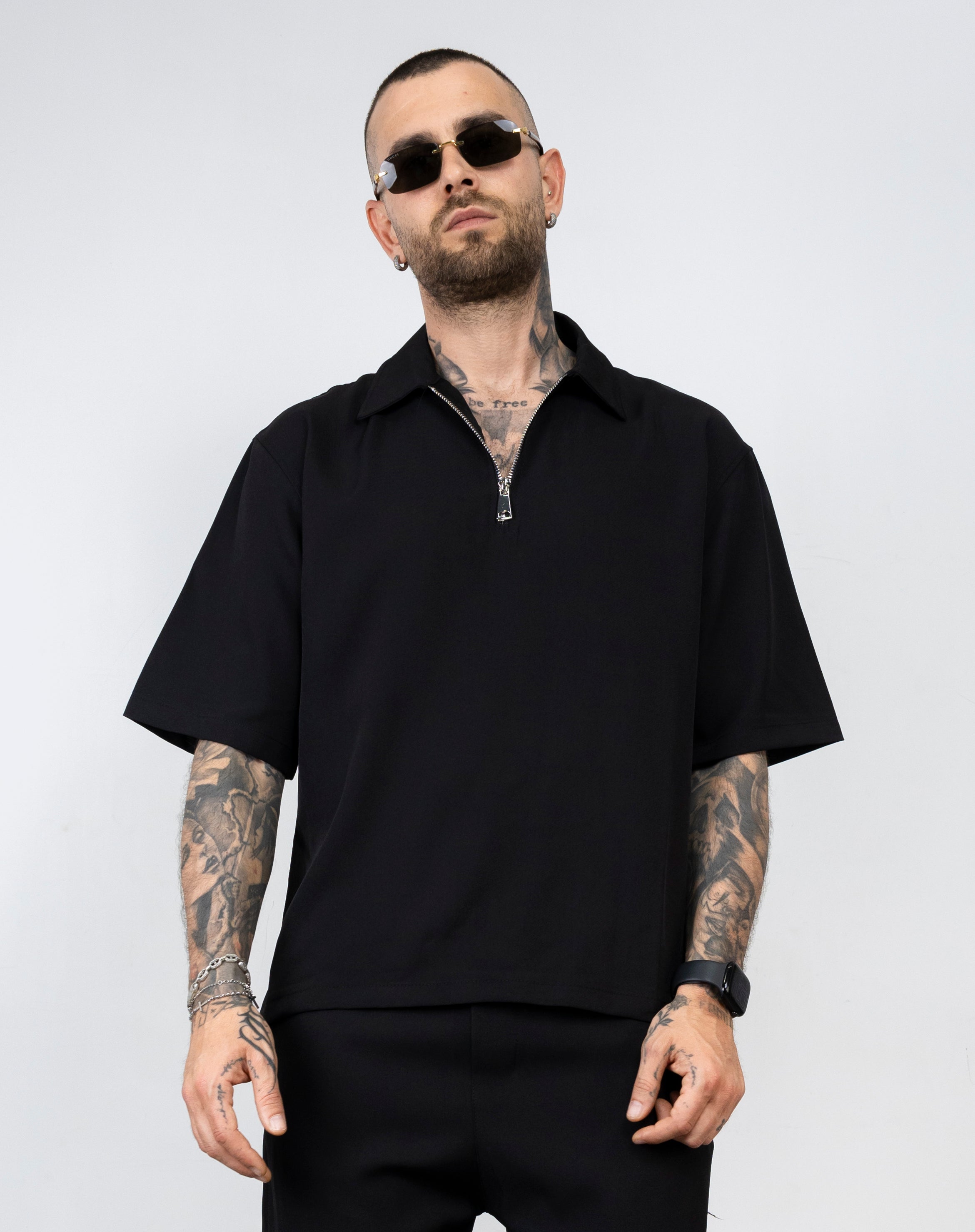coordinato con polo zip