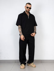 coordinato con polo zip