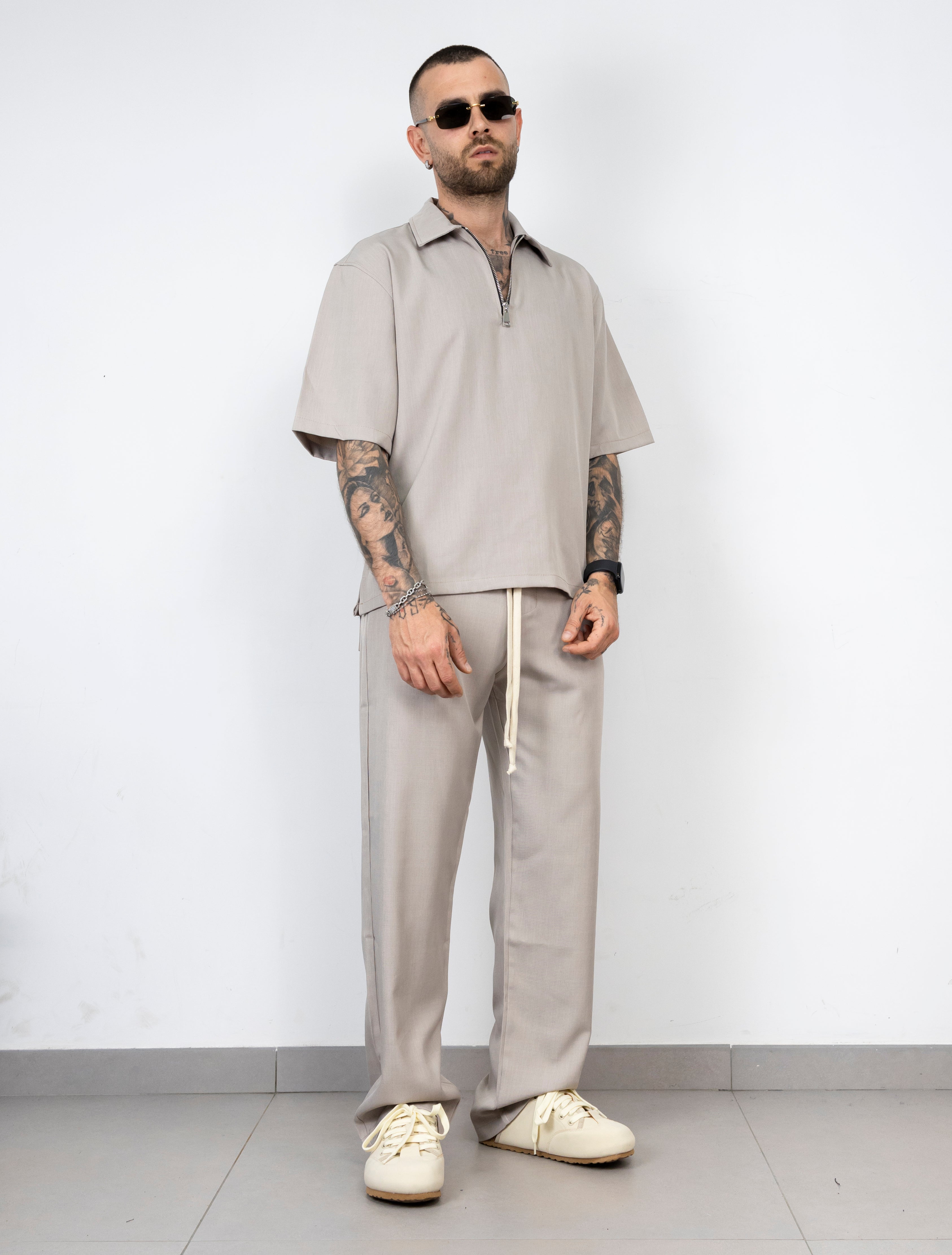 coordinato con polo zip