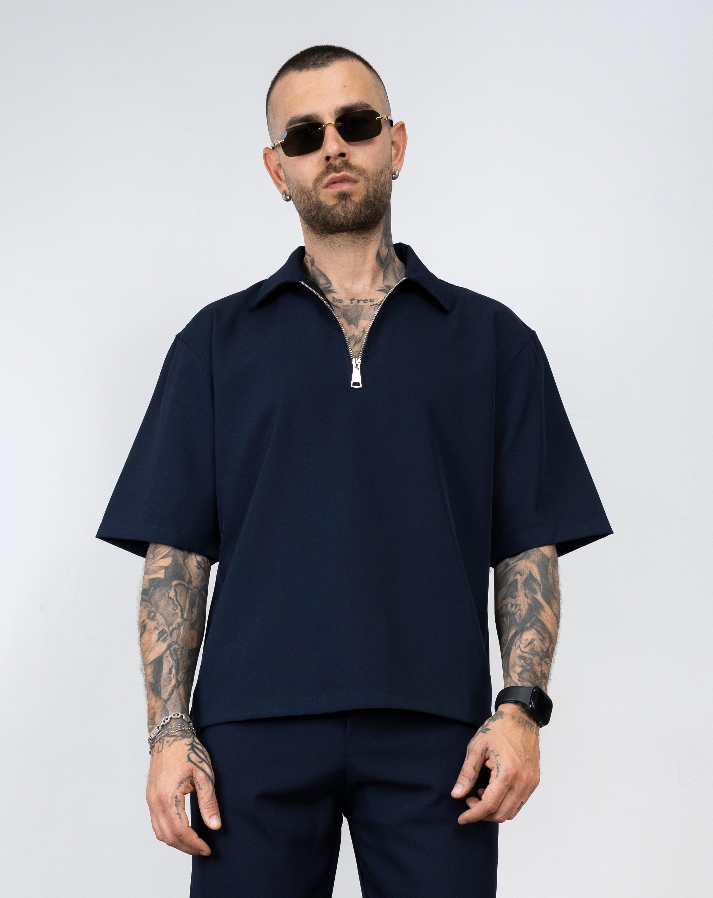 coordinato con polo zip