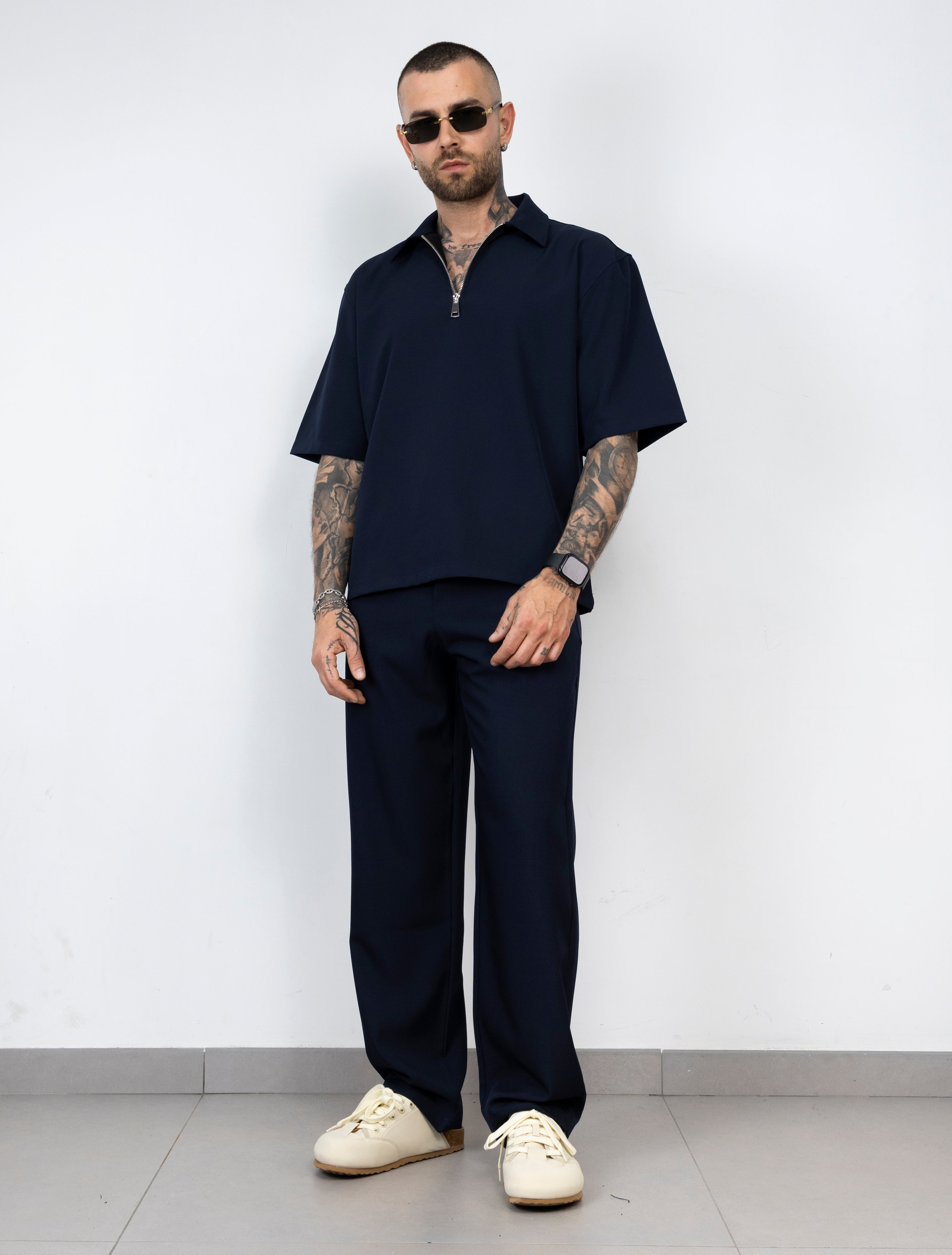 coordinato con polo zip