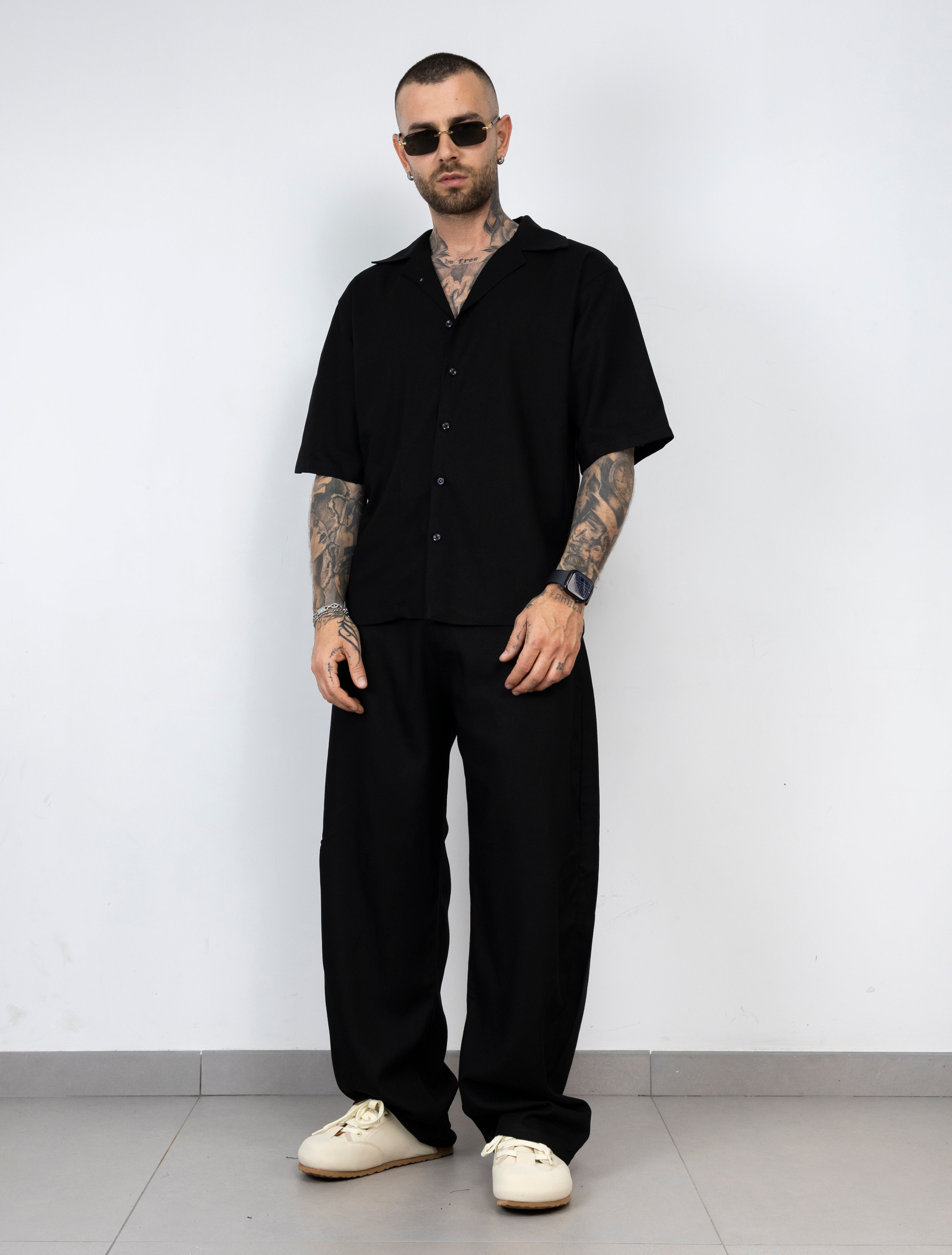 Camicia in lino mezza manica