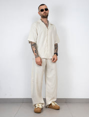 Camicia in lino mezza manica