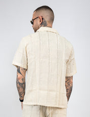 coordinato in misto lino con bermuda
