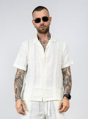 coordinato in misto lino con bermuda