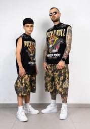 Bermuda Uomo Camouflage con Perle e Strass