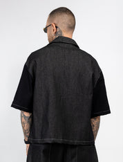 Coordinato Uomo Denim Black Stripes
