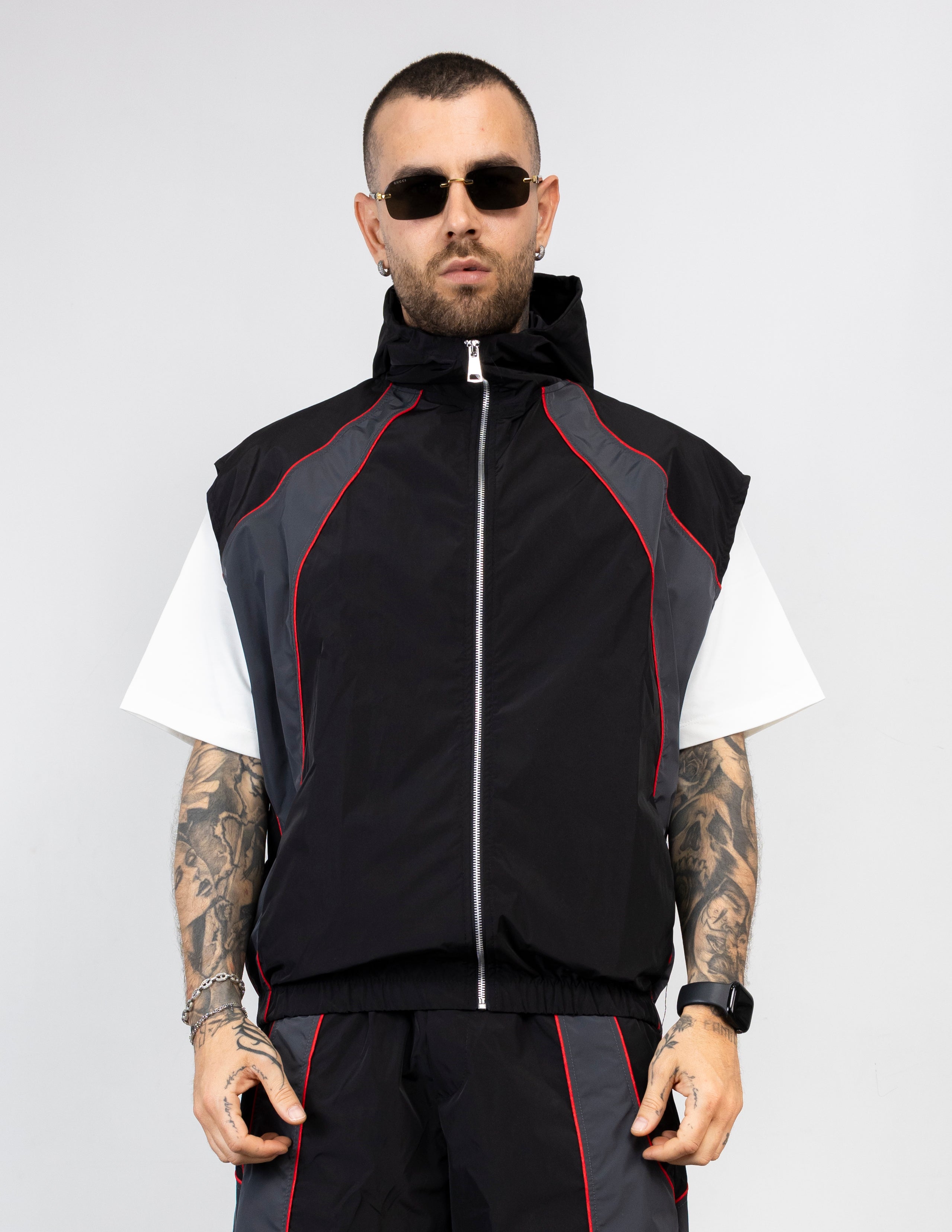 coordinato smanicato bicolor