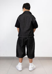 Coordinato Junior Denim Black Stripes