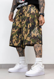 Bermuda Uomo Camouflage con Perle e Strass