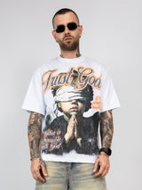 T-Shirt Uomo "Just God" con Strass