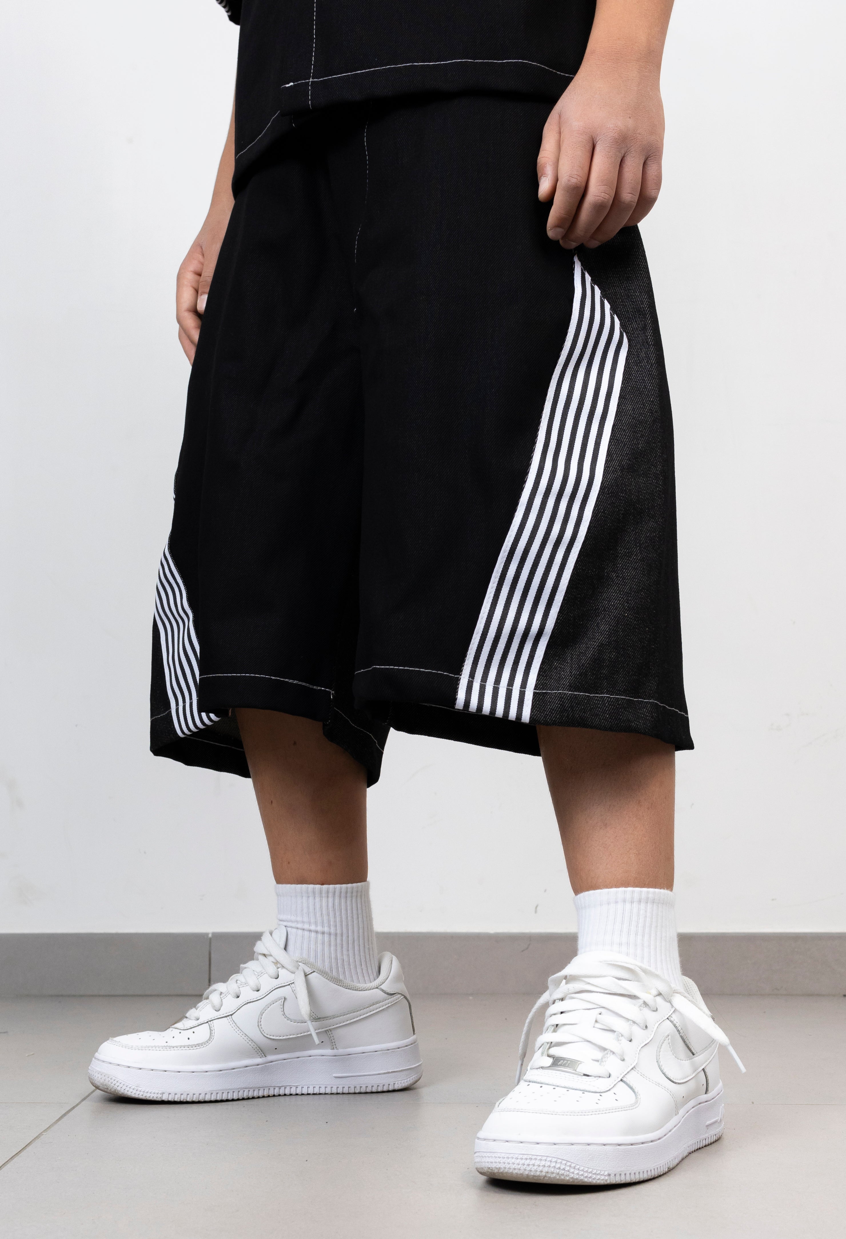 Coordinato Junior Denim Black Stripes