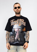 T-Shirt Uomo "Just God" con Strass