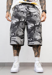 Bermuda Uomo Camouflage con Perle e Strass