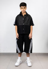 Coordinato Junior Denim Black Stripes