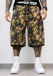 Bermuda Uomo Camouflage con Perle e Strass