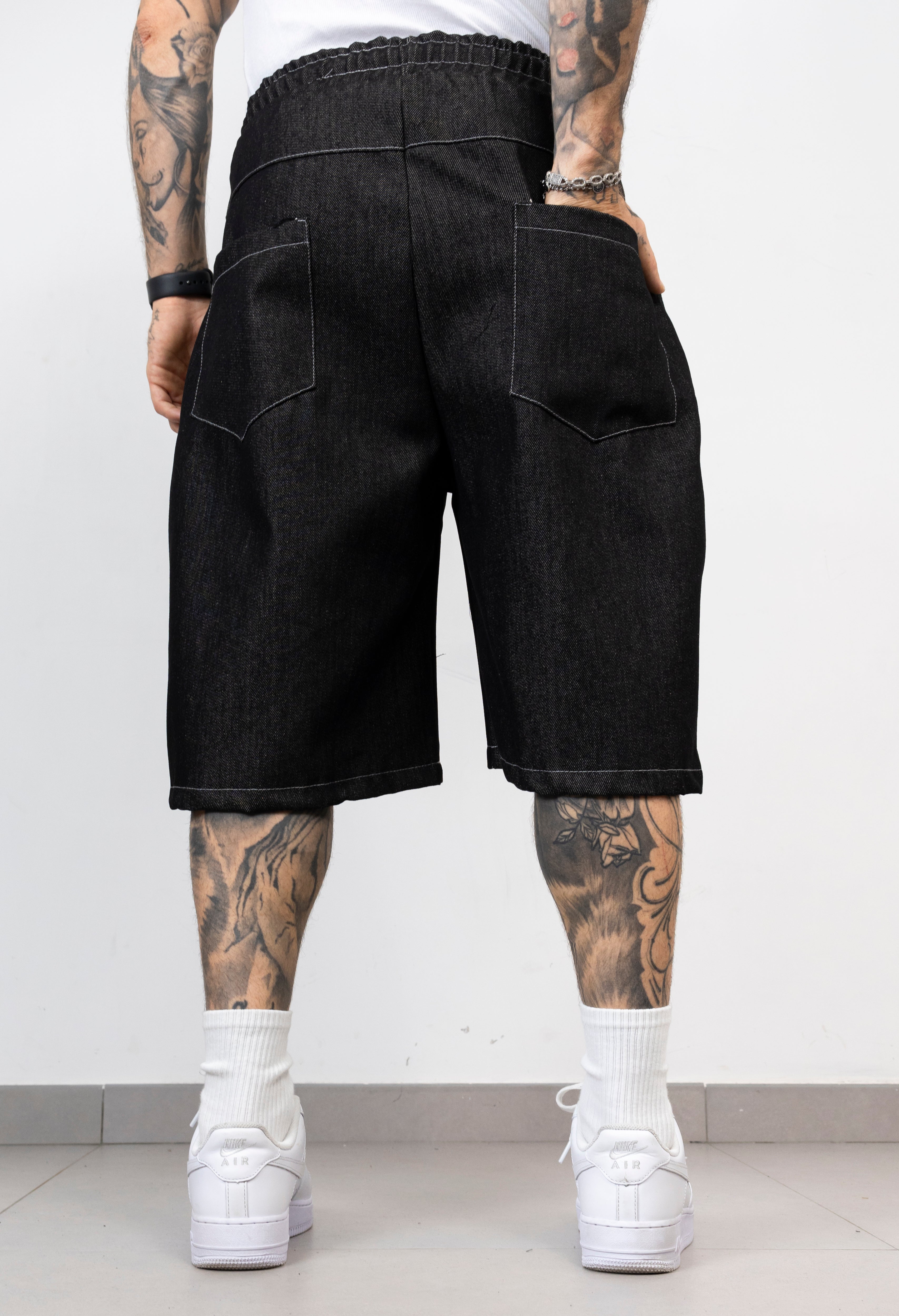 Coordinato Uomo Denim Black Stripes
