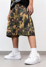 Bermuda Kids Camouflage con Perle e Strass