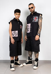 coordinato smanicato borchie junior