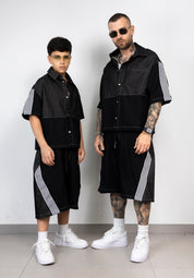 Coordinato Junior Denim Black Stripes