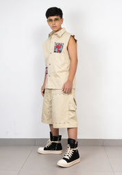 coordinato smanicato borchie junior