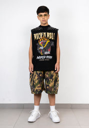 Bermuda Kids Camouflage con Perle e Strass