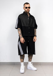 Coordinato Uomo Denim Black Stripes