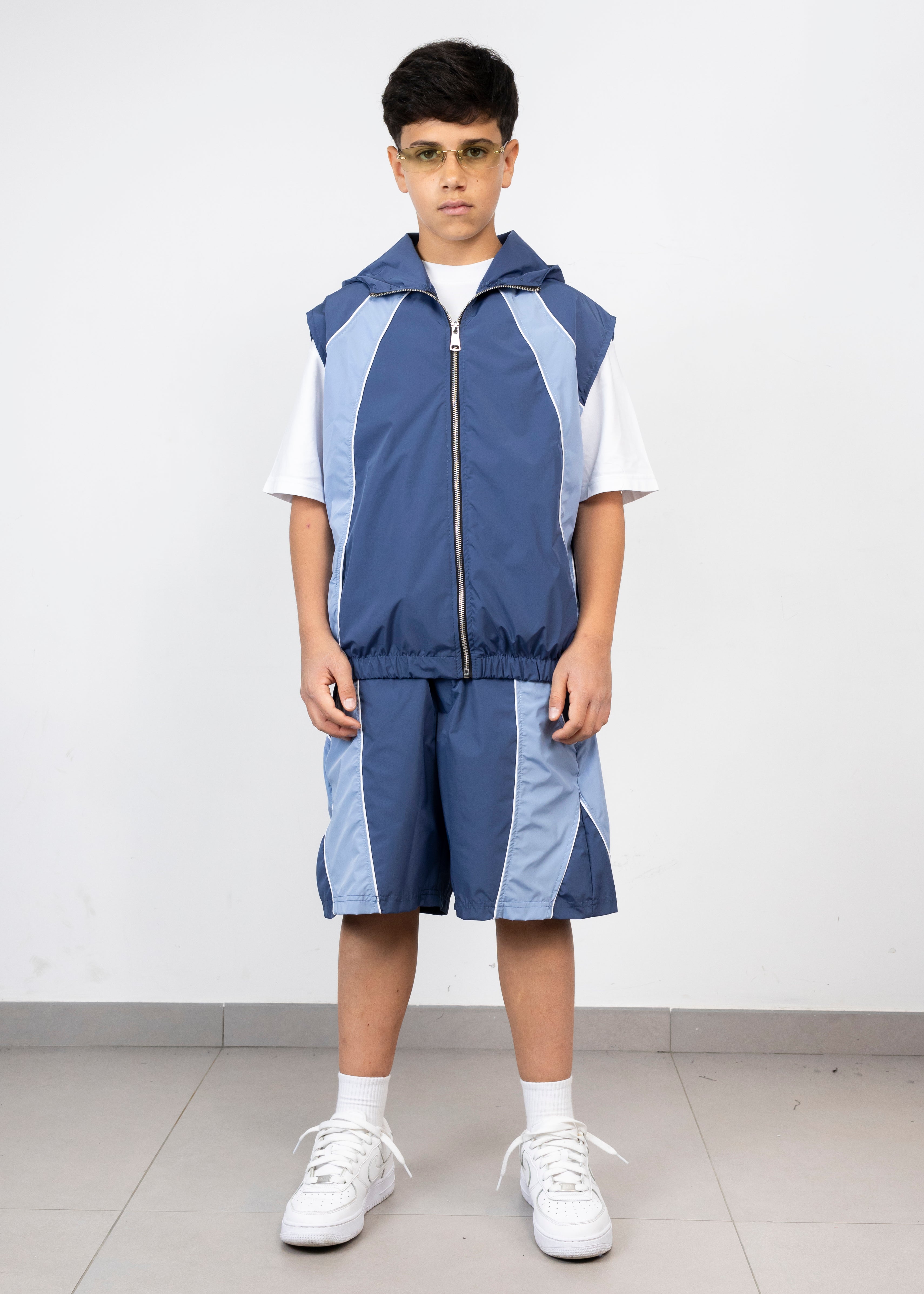 coordinato smanicato bicolor junior